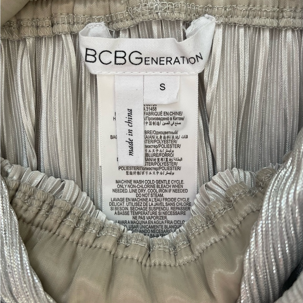 Bcbgeneration Glitter Silver/Gold Formal Dress Wi… - image 3